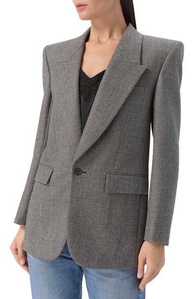 Шерстяной жакет SAINT LAURENT, арт. 758058/Y5H54, фото 3