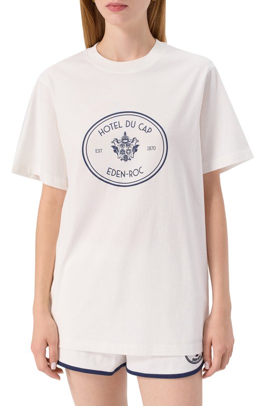 Хлопковая футболка Sporty and Rich T004360666WH01 Белый  T004360666WH01 Фото 3