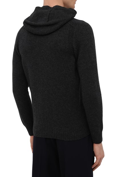 Шерстяное худи GRAN SASSO темно-серого цвета по цене 29750 руб., арт. 24122/25024, фото 4 Шерстяное худи GRAN SASSO, арт. 24122/25024, фото 4