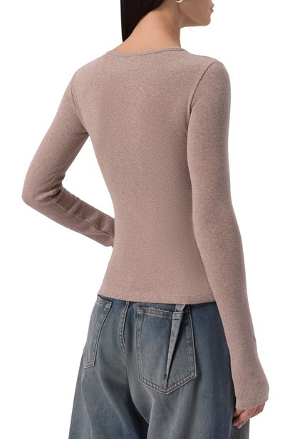 Лонгслив из хлопка и шерсти MM6, арт. S52NH0029/M20122, фото 4