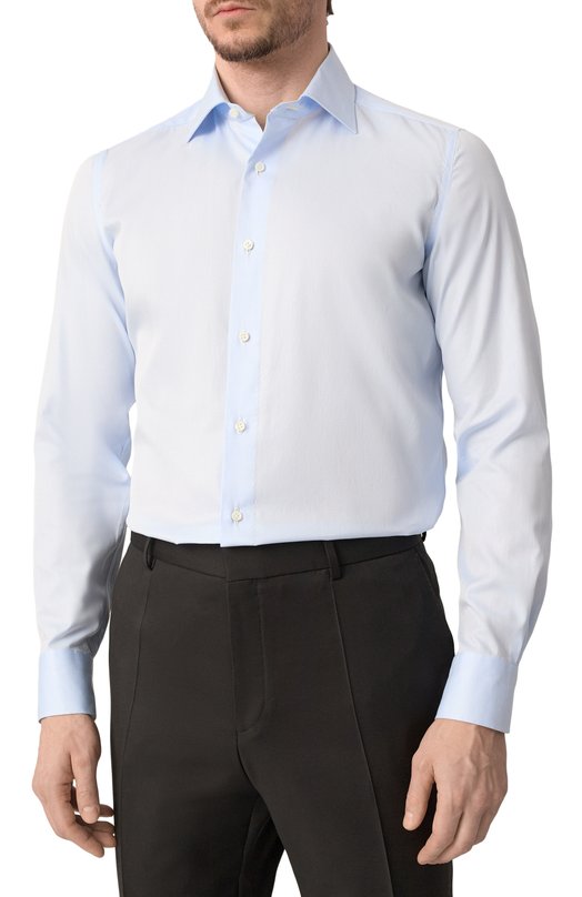 Хлопковая сорочка Luigi Borrelli PS44141 Голубой  PS44141 Фото 3