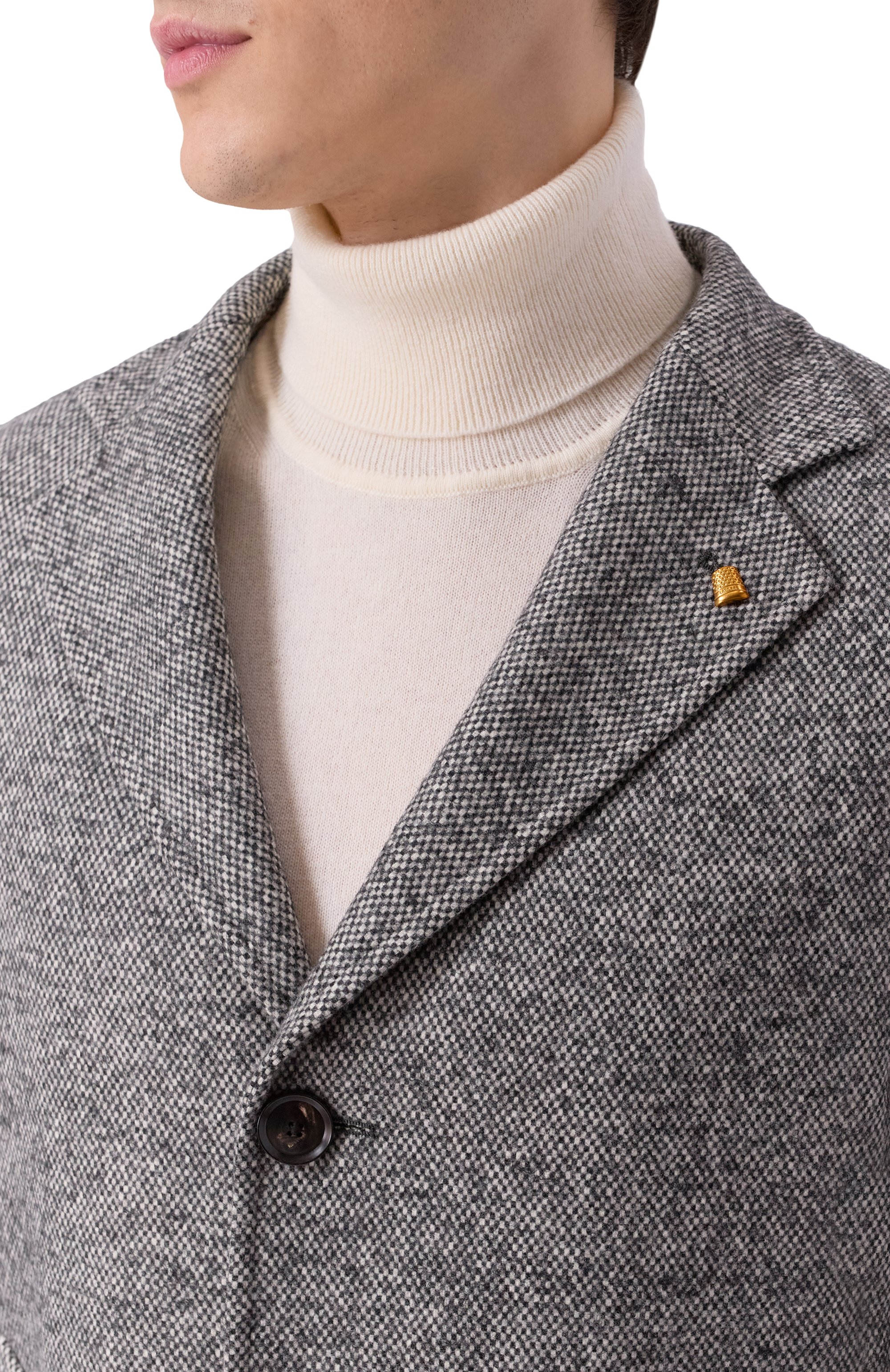 Шерстяное пальто SARTORIA LATORRE серого цвета по цене 113500 руб., арт. CTS056/UI0782, фото 5 Шерстяное пальто SARTORIA LATORRE, арт. CTS056/UI0782, фото 5