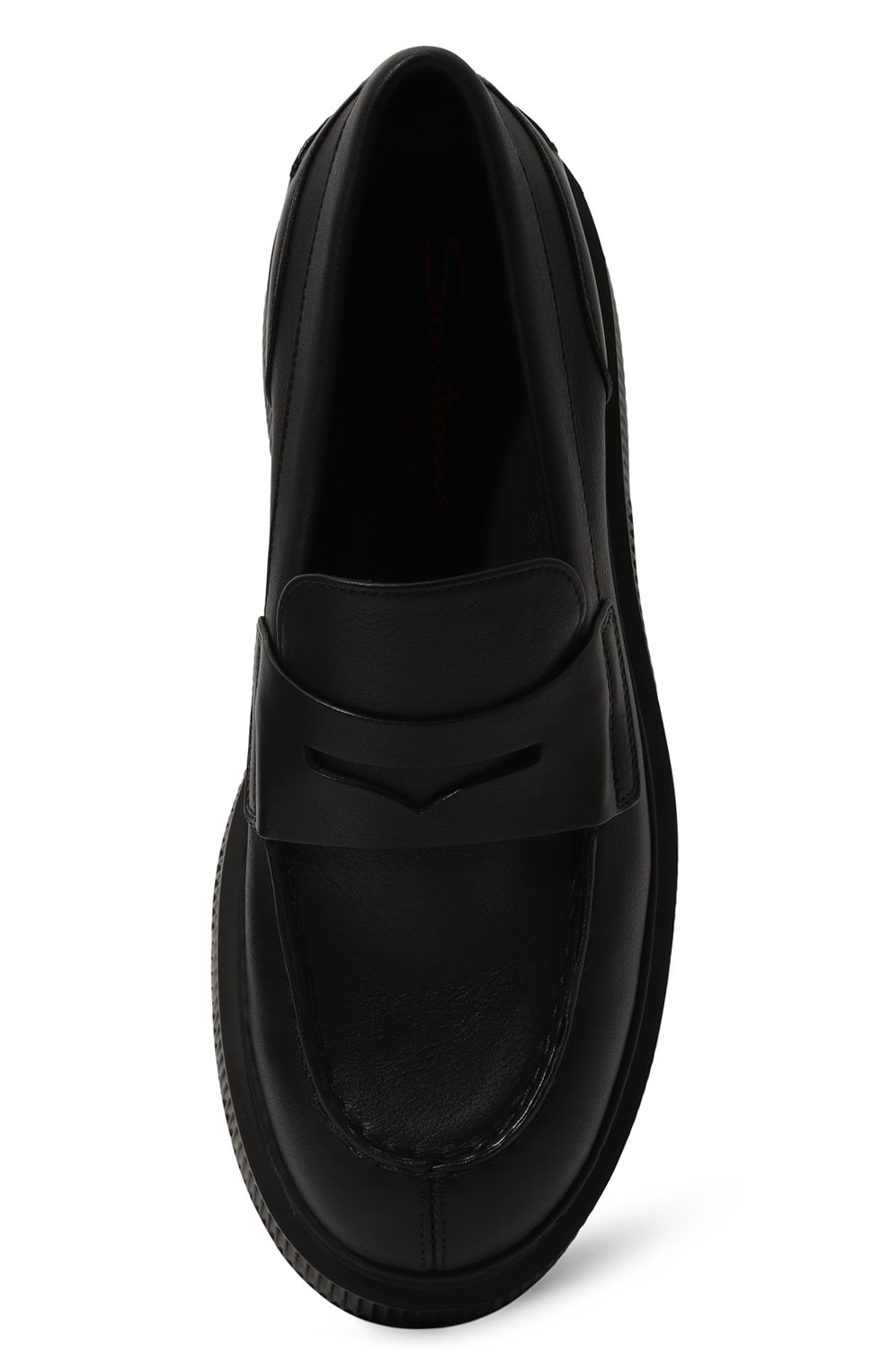Кожаные пенни-лоферы SANTONI, арт. WUCG71043NERRAIY, фото 6