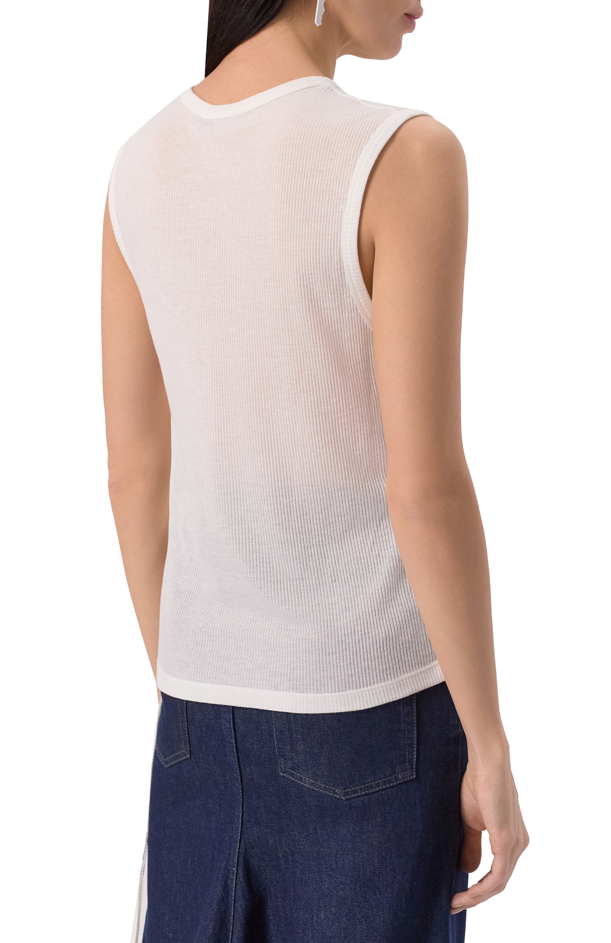 Майка из вискозы и хлопка ANN DEMEULEMEESTER, арт. B0011981/FA570, фото 4