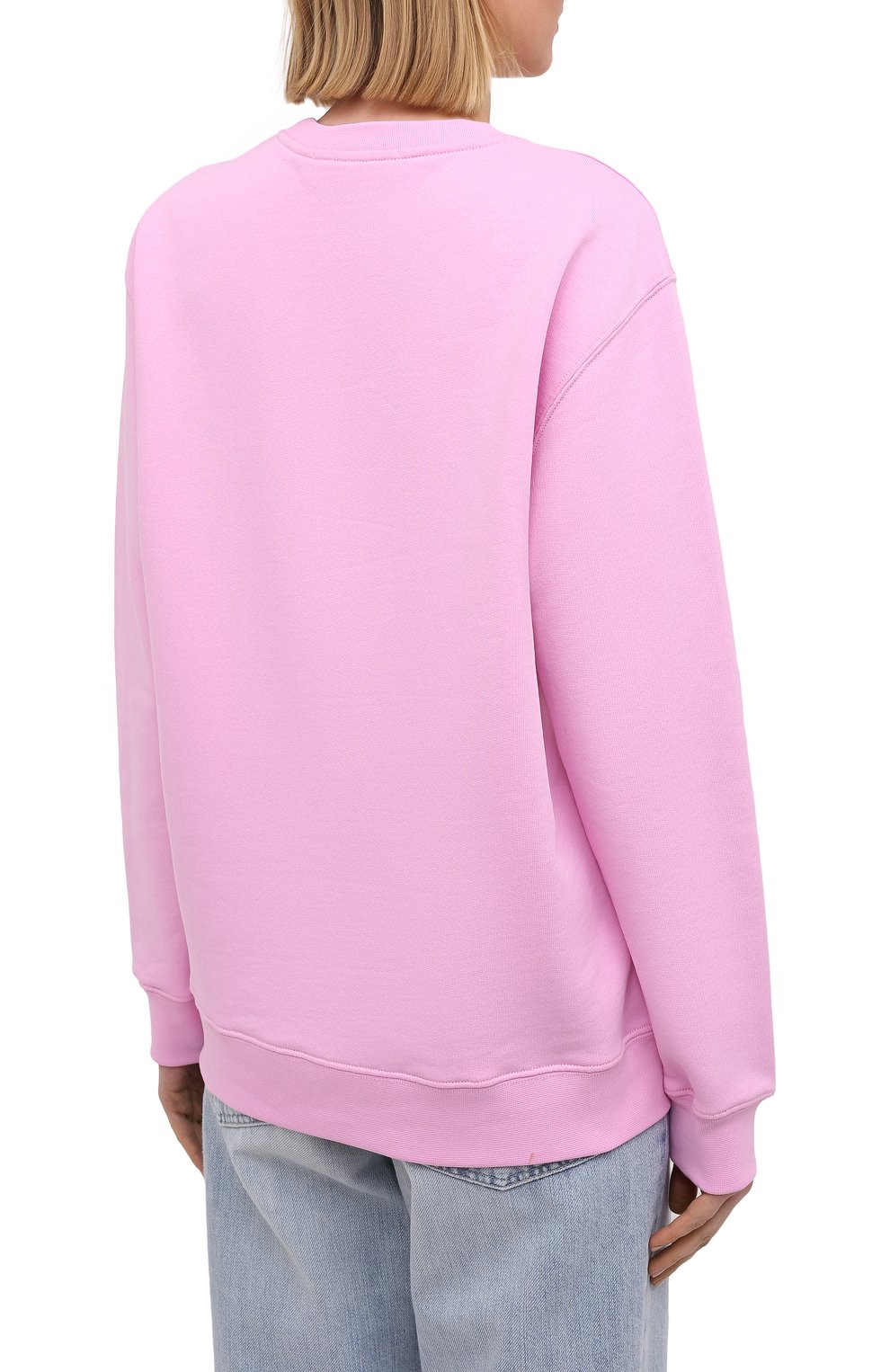 Хлопковый свитшот MSGM светло-розового цвета по цене 18350 руб., арт. 3041MDM107 217299, фото 4 Хлопковый свитшот MSGM, арт. 3041MDM107 217299, фото 4