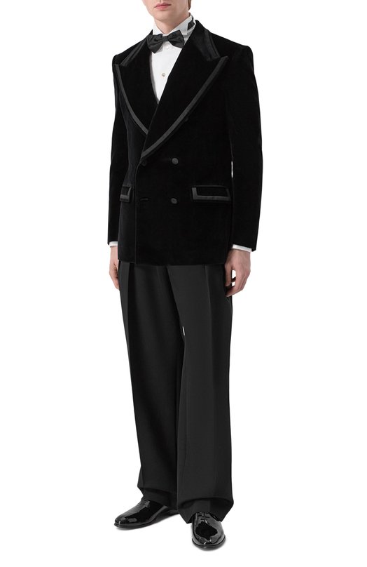 Бархатный пиджак Dolce & Gabbana G2V08T/FUVG7 Чёрный  G2V08T/FUVG7 Фото 2
