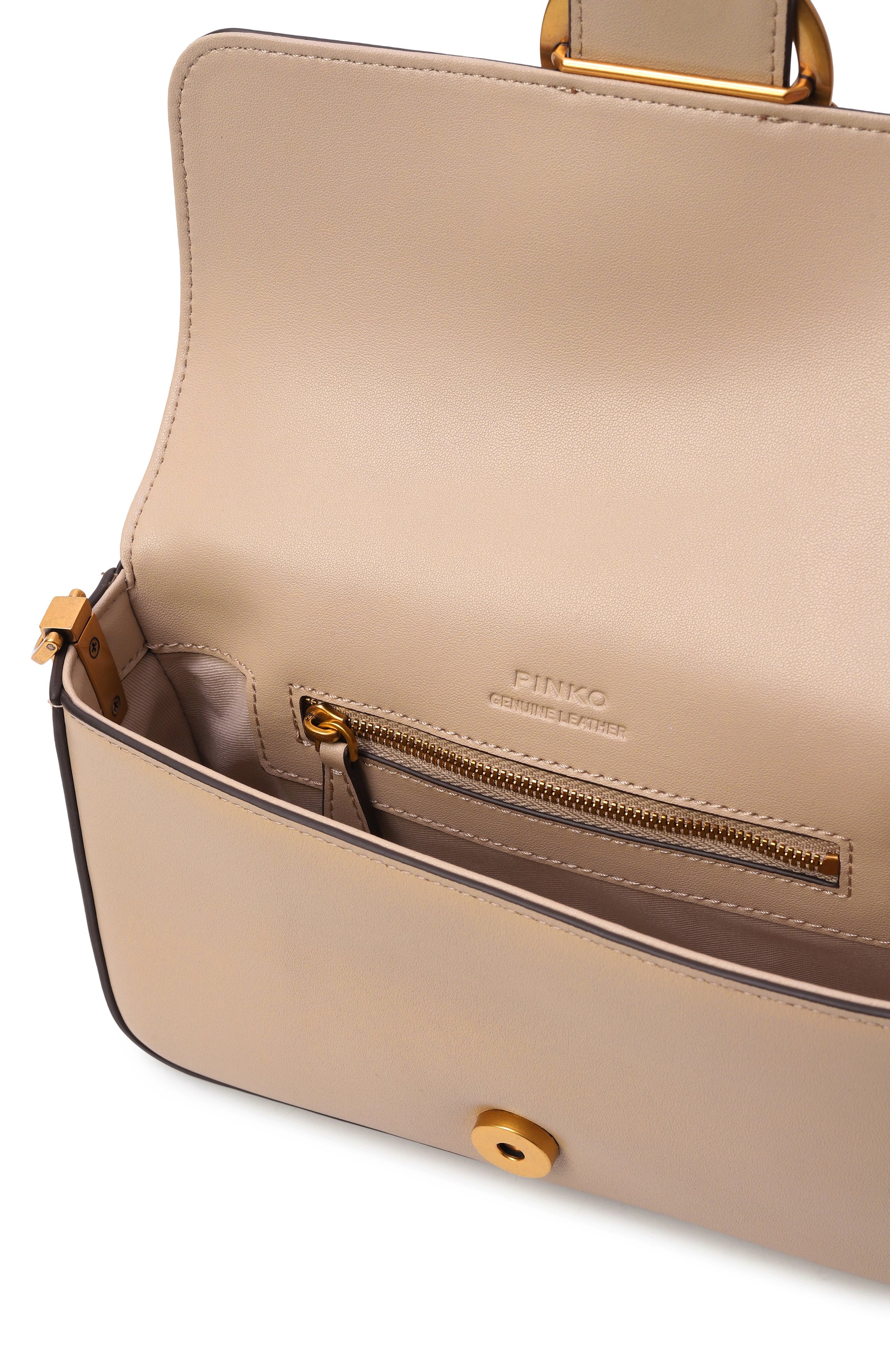 Сумка love one mini PINKO светло-бежевого цвета по цене 27800 руб., арт. 104340/A0Q0, фото 5 Сумка love one mini PINKO, арт. 104340/A0Q0, фото 5