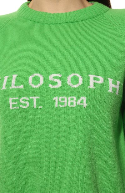 Пуловер из шерсти и кашемира PHILOSOPHY DI LORENZO SERAFINI зеленого цвета по цене 56650 руб., арт. A0917/0700, фото 5 Пуловер из шерсти и кашемира PHILOSOPHY DI LORENZO SERAFINI, арт. A0917/0700, фото 5