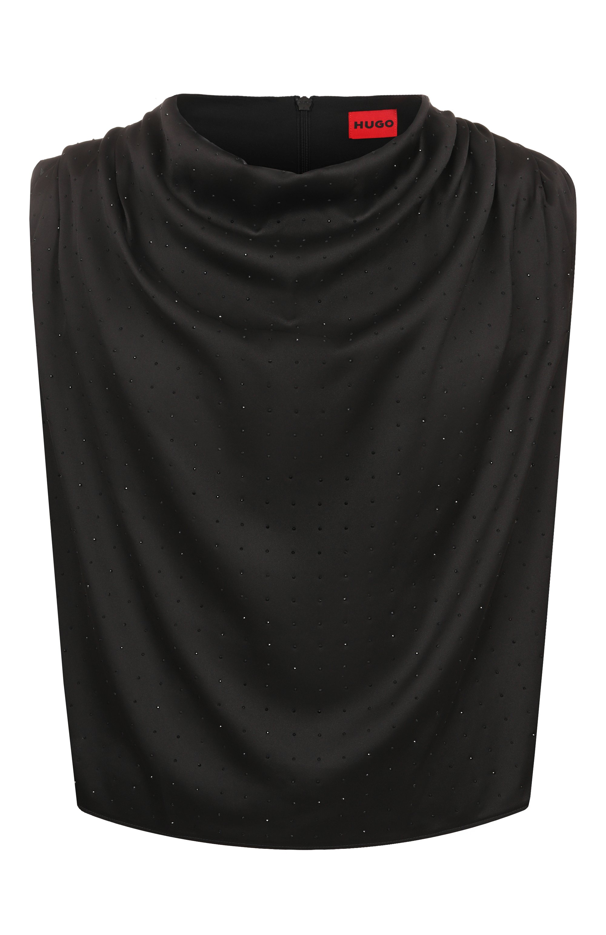 Атласный топ HUGO черного цвета по цене 21950 руб., арт. 50547697, фото 1 Атласный топ HUGO, арт. 50547697, фото 1