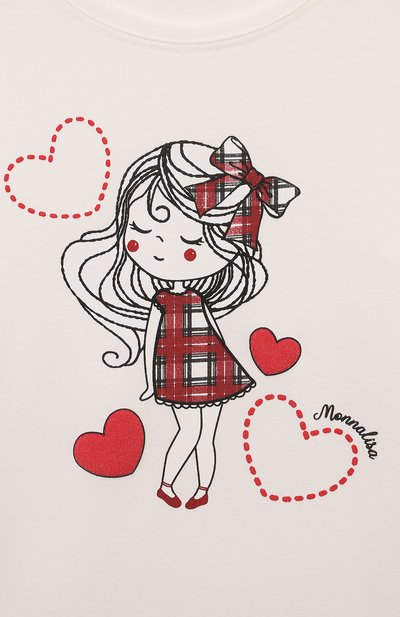 Хлопковый лонгслив MONNALISA, арт. 11D641, фото 3