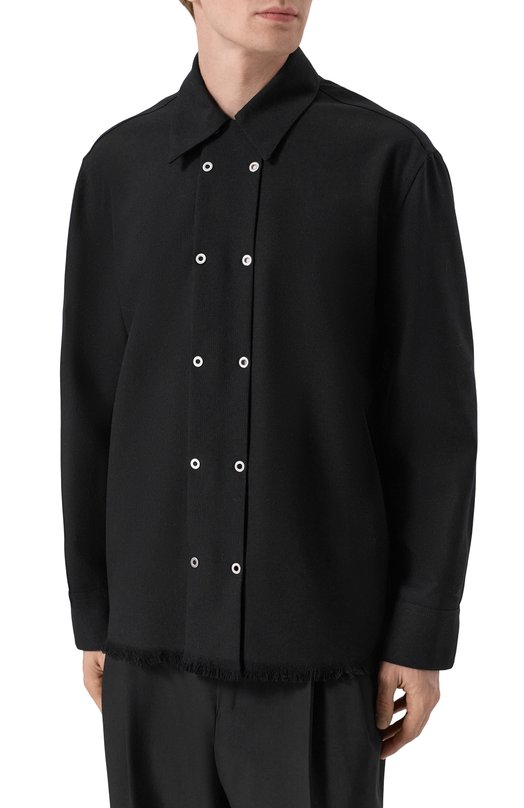 Шерстяная рубашка Jil Sander J21DL0254/J41557 Чёрный  J21DL0254/J41557 Фото 3