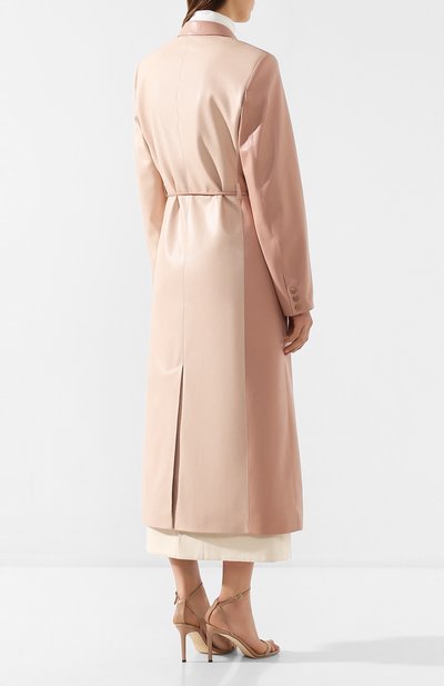 Двубортный плащ NANUSHKA, арт. MANILA_BLUSH PATCHW0RK_VEGAN LEATHER, фото 4