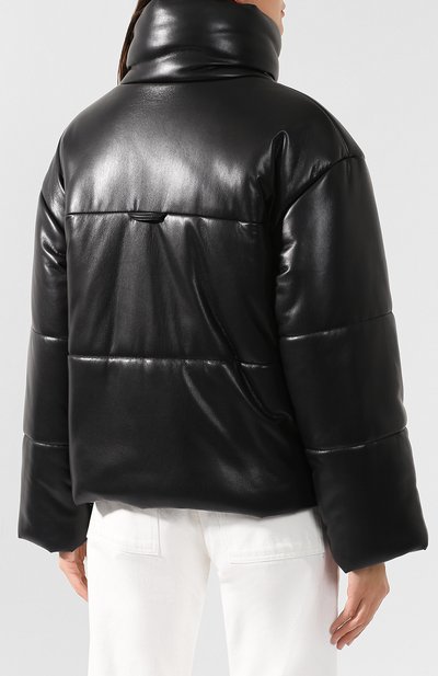 Пуховик из экокожи NANUSHKA черного цвета по цене 94700 руб., арт. HIDE_BLACK BLACK_VEGAN LEATHER, фото 4 Пуховик из экокожи NANUSHKA, арт. HIDE_BLACK BLACK_VEGAN LEATHER, фото 4