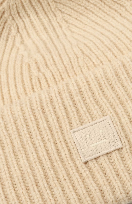 Шерстяная шапка Acne Studios FA-UX-HATS000165 Кремовый  FA-UX-HATS000165 Фото 4