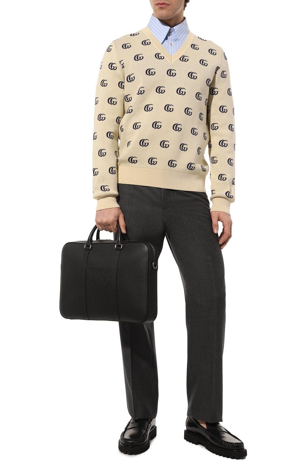 Кожаная сумка для ноутбука GUCCI черного цвета по цене 272160 руб., арт. 674174 0E8JN, фото 7 Кожаная сумка для ноутбука GUCCI, арт. 674174 0E8JN, фото 7