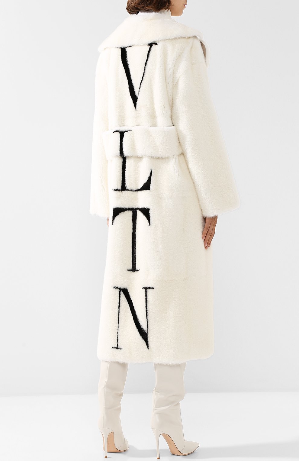 Шуба с накладными карманами и логотипом бренда на спине VALENTINO, арт. QF3FA5851CF, фото 4