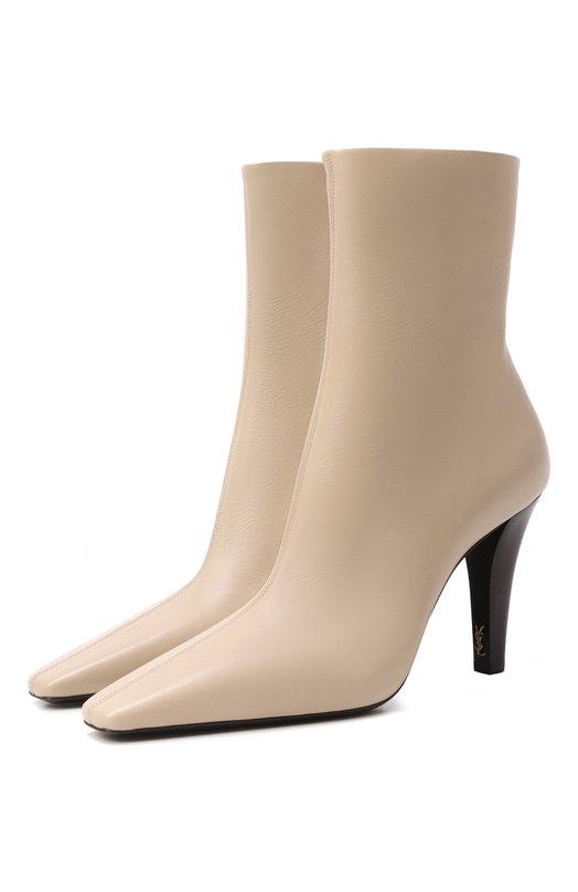 Кожаные ботильоны Jill 95 Saint Laurent 839843/AAE7L Кремовый 839843/AAE7L