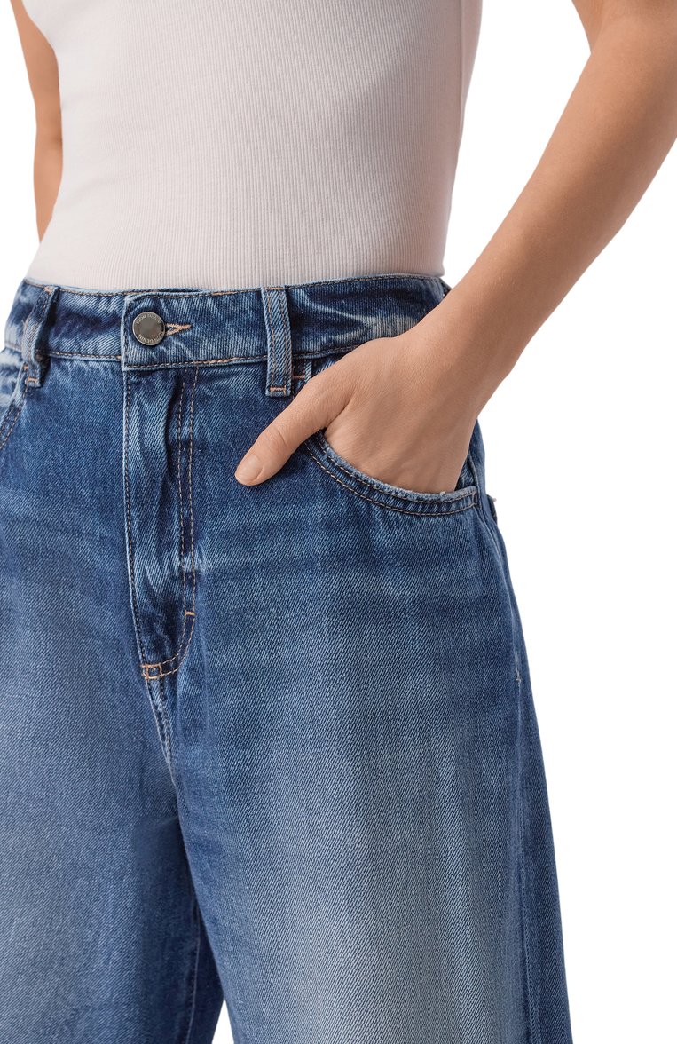 Женские джинсы debby ICON DENIM LA синего цвета, арт. DEBBY/ID8460 | Фото 5 (Длина (брюки, джинсы): Стандартные; Материал внешний: Хлопок, Деним; Кросс-КТ: Деним; Силуэт Ж (брюки и джинсы): Широкие; Детали: Делаве; Стили: Кэжуэл; Автоматизация ТО: Проставлено; Автоматизация состава: Проставлено)