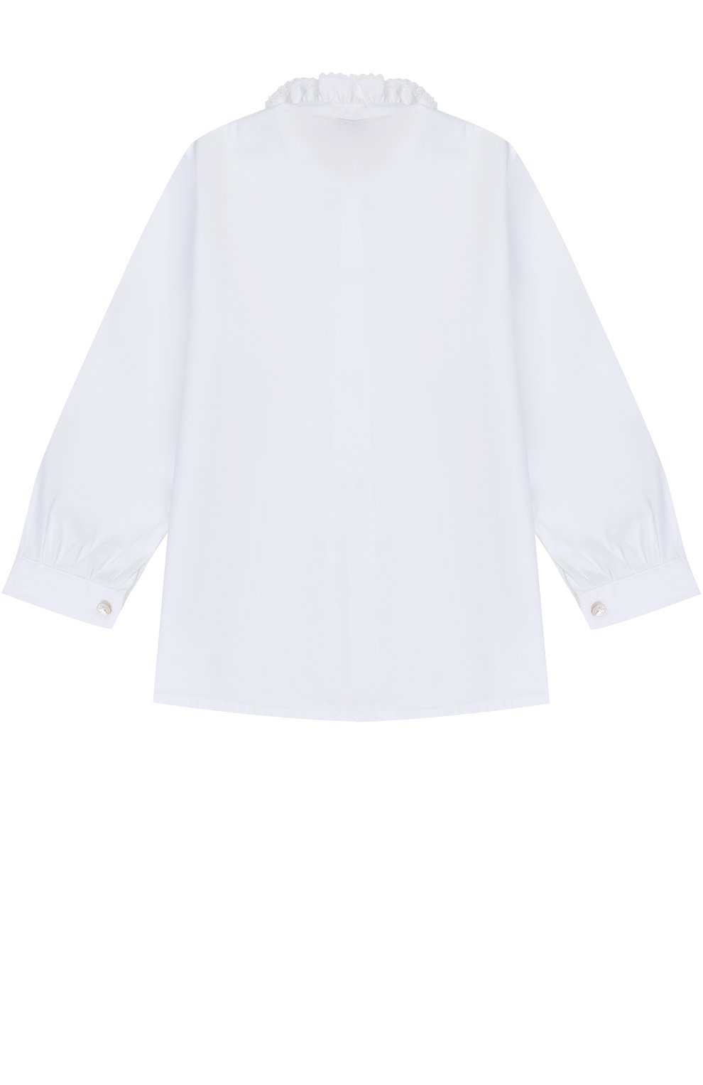 Хлопковая блуза с кружевным воротником-стойкой CAF, арт. 22-P0/R0UCHE DEL C0LLETT0/12A-14A, фото 2