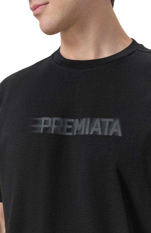 Хлопковая футболка Premiata PA1056 Чёрный  PA1056 Фото 5