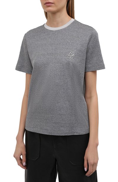 Футболка GIORGIO ARMANI серого цвета по цене 57950 руб., арт. 6KAM71/AJGVZ, фото 3 Футболка GIORGIO ARMANI, арт. 6KAM71/AJGVZ, фото 3