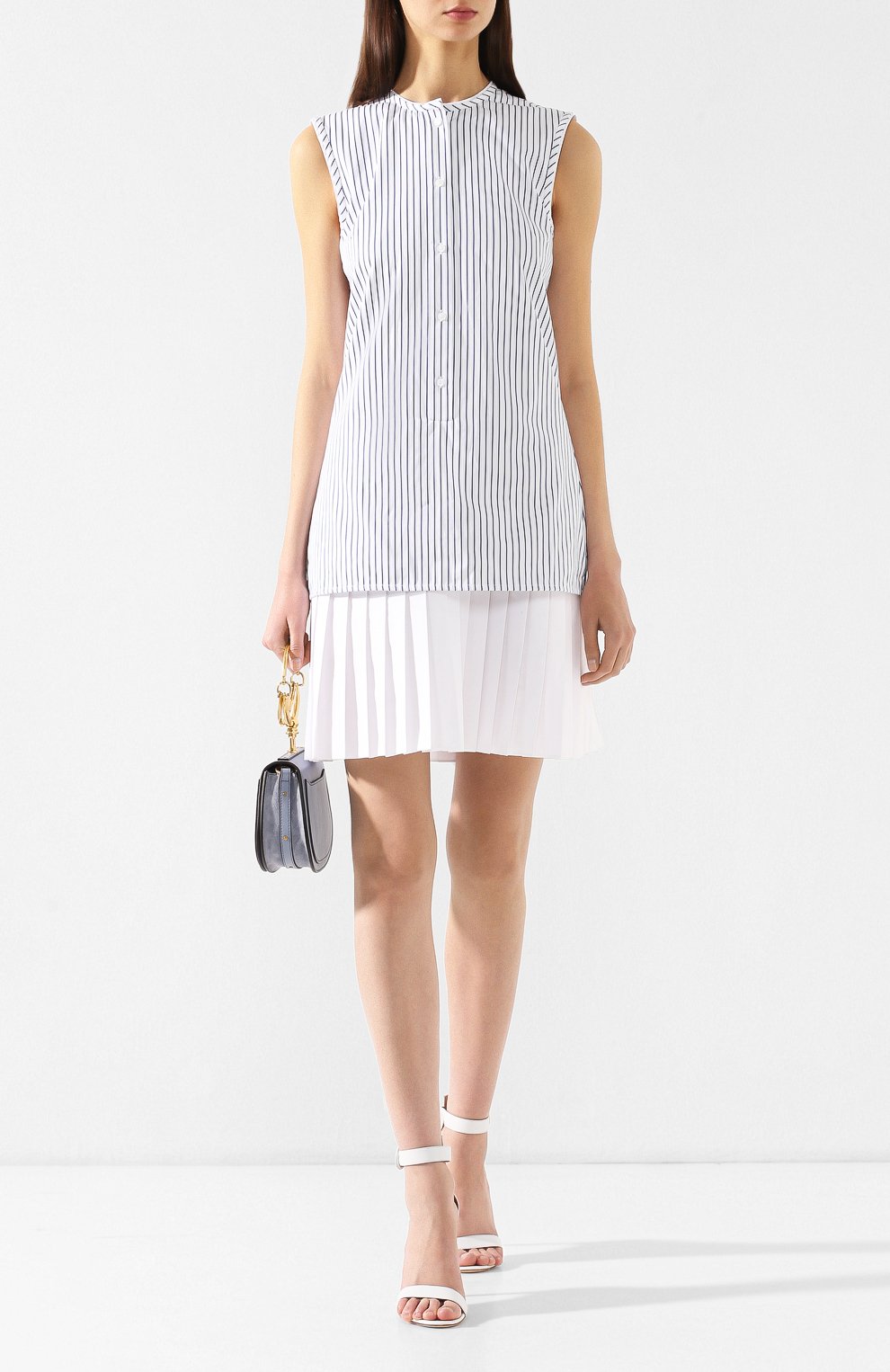 Платье в полоску VICTORIA, VICTORIA BECKHAM, арт. DRVV 590 PSS19 MIX STRIPE SHIRTING, фото 2