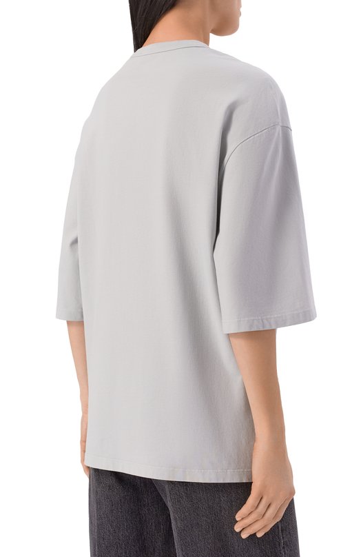 Хлопковая футболка Officine Generale S26WTEE201 Серый  S26WTEE201 Фото 4