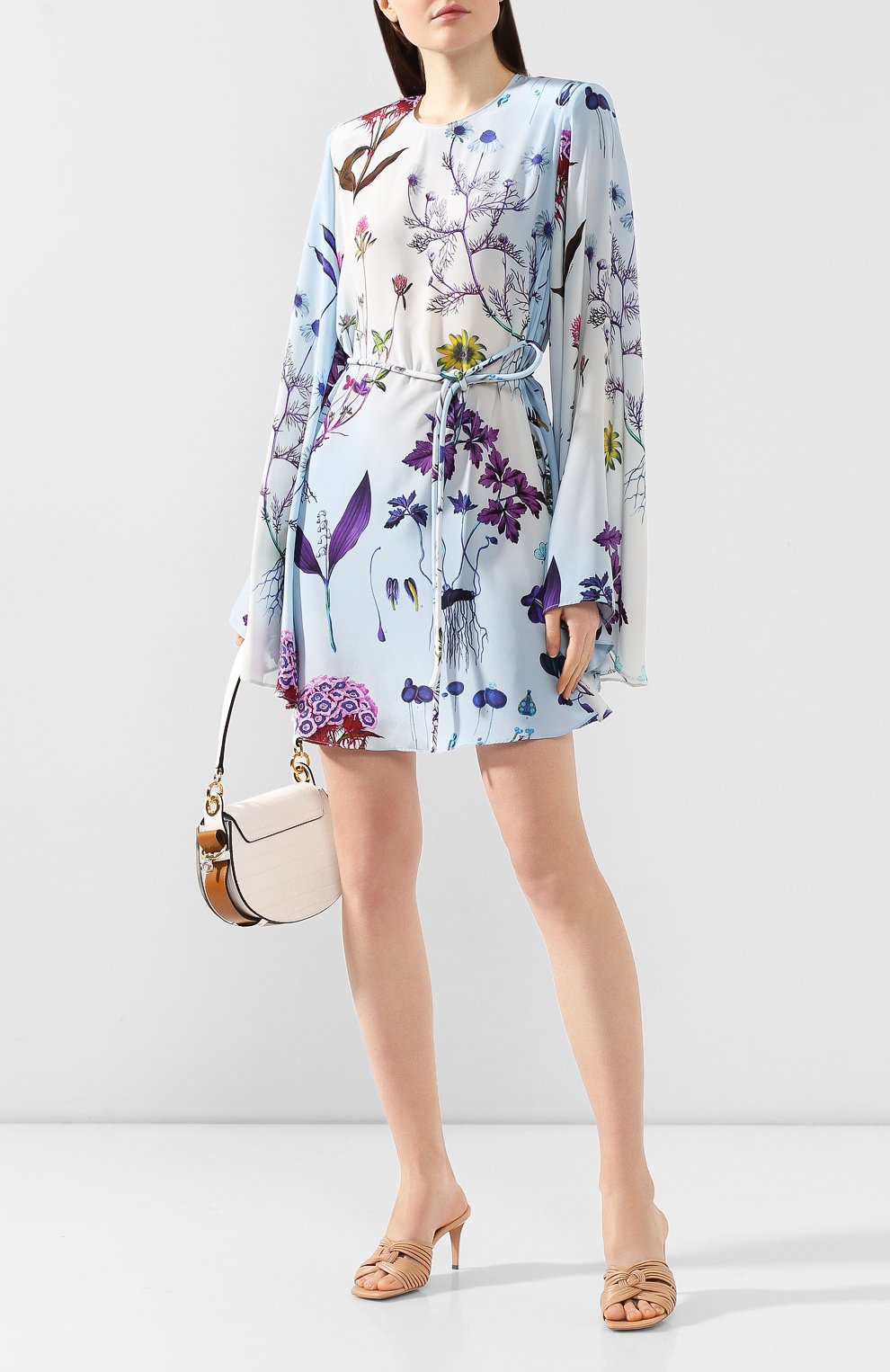 Шелковое платье STELLA MCCARTNEY синего цвета по цене 121500 руб., арт. 600163/S0A10, фото 2 Шелковое платье STELLA MCCARTNEY, арт. 600163/S0A10, фото 2