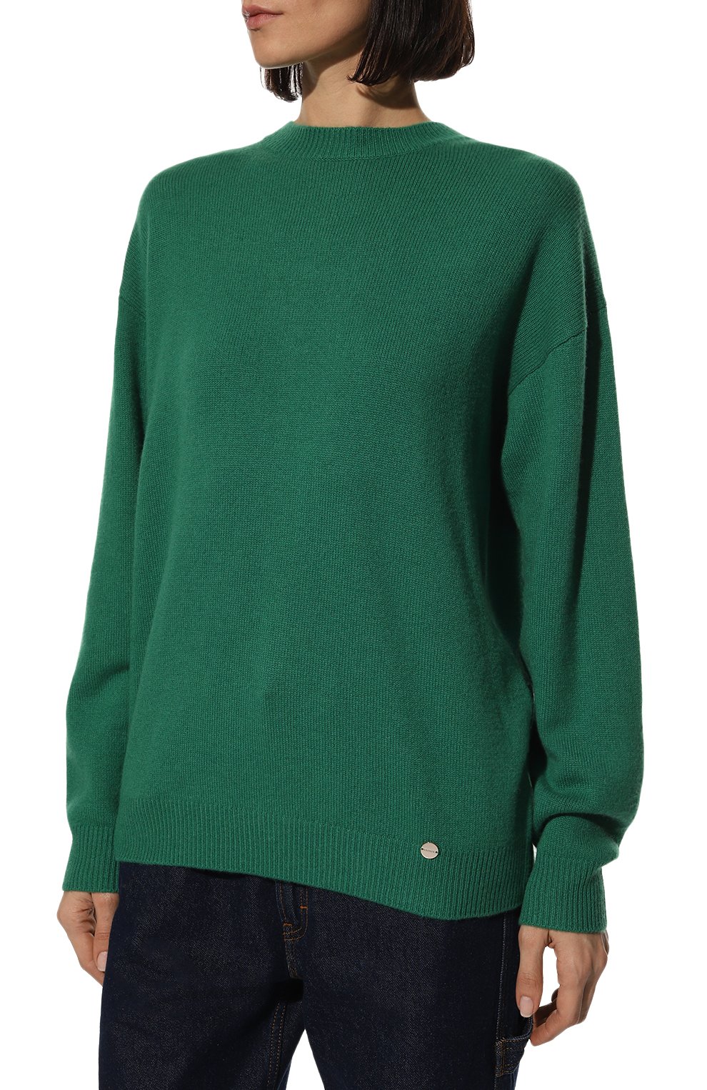 Кашемировый пуловер OLOLOL зеленого цвета по цене 54000 руб., арт. OLKN014/500/W23, фото 3 Кашемировый пуловер OLOLOL, арт. OLKN014/500/W23, фото 3