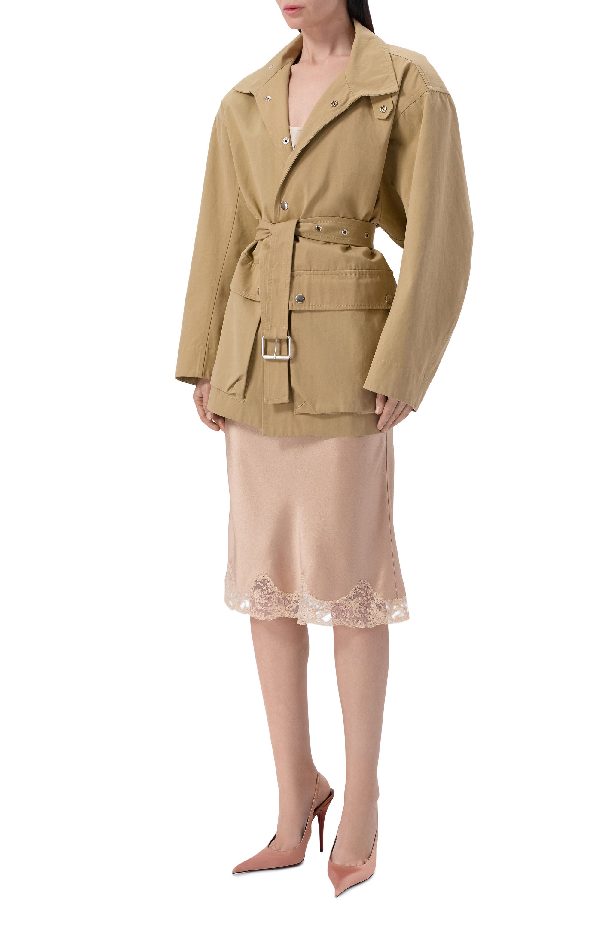 Атласная юбка SAINT LAURENT, арт. 863139/Y001W, фото 2