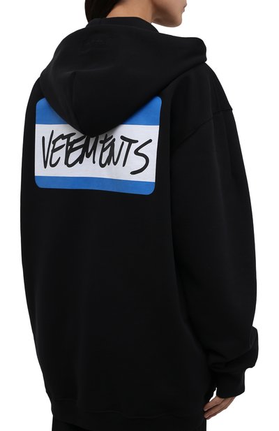 Хлопковый кардиган VETEMENTS черного цвета по цене 69300 руб., арт. UA52TR780B 1601/W, фото 4 Хлопковый кардиган VETEMENTS, арт. UA52TR780B 1601/W, фото 4