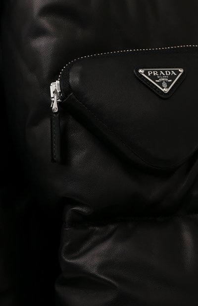 Кожаный пуховик PRADA, арт. UPW400-JHI-F0002, фото 5