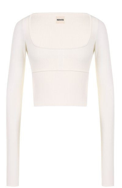 Облегающий топ фактурной вязки с длинным рукавом KHAITE, арт. 8033-101/K400, фото 1