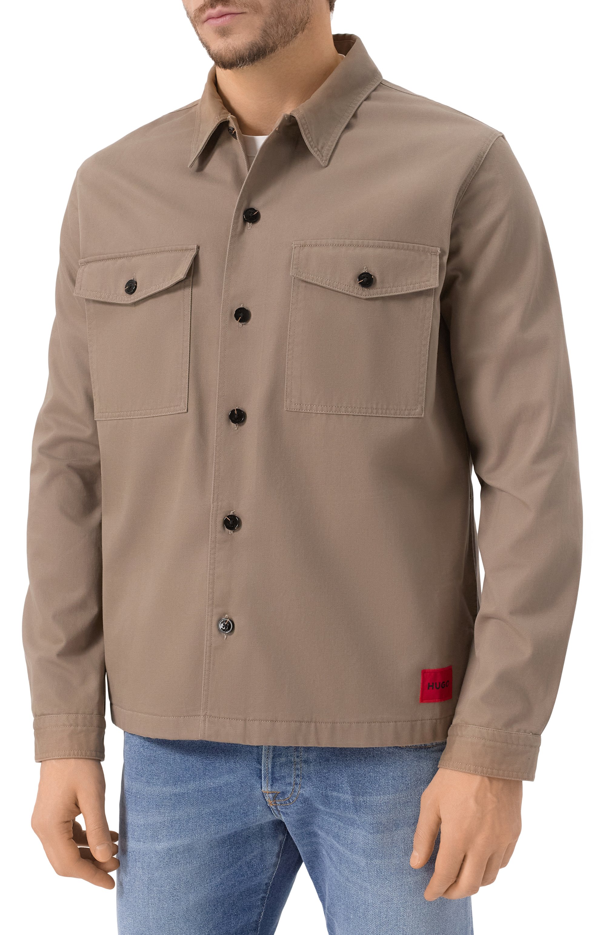 Хлопковая куртка-рубашка HUGO, арт. 50468744, фото 3