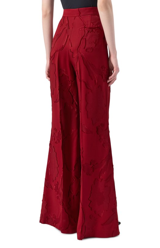 Брюки из вискозы Elie Saab P0131NP25/VI004 Красный  P0131NP25/VI004 Фото 4