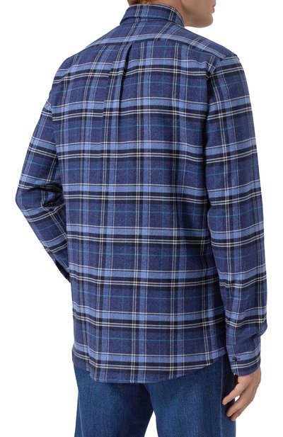 Хлопковая рубашка DOLCE & GABBANA темно-синего цвета по цене 98950 руб., арт. G5JZ9T/FQ5M0, фото 4 Хлопковая рубашка DOLCE & GABBANA, арт. G5JZ9T/FQ5M0, фото 4