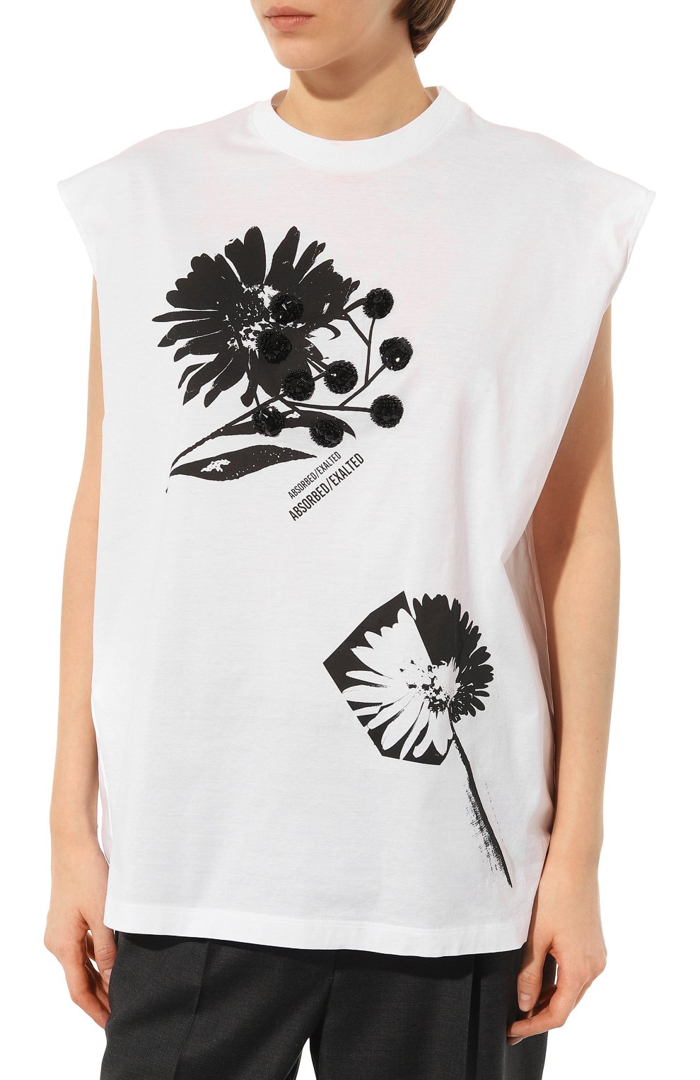 Хлопковая футболка PRADA, арт. 3556AR-1YSP-F0964-211, фото 3