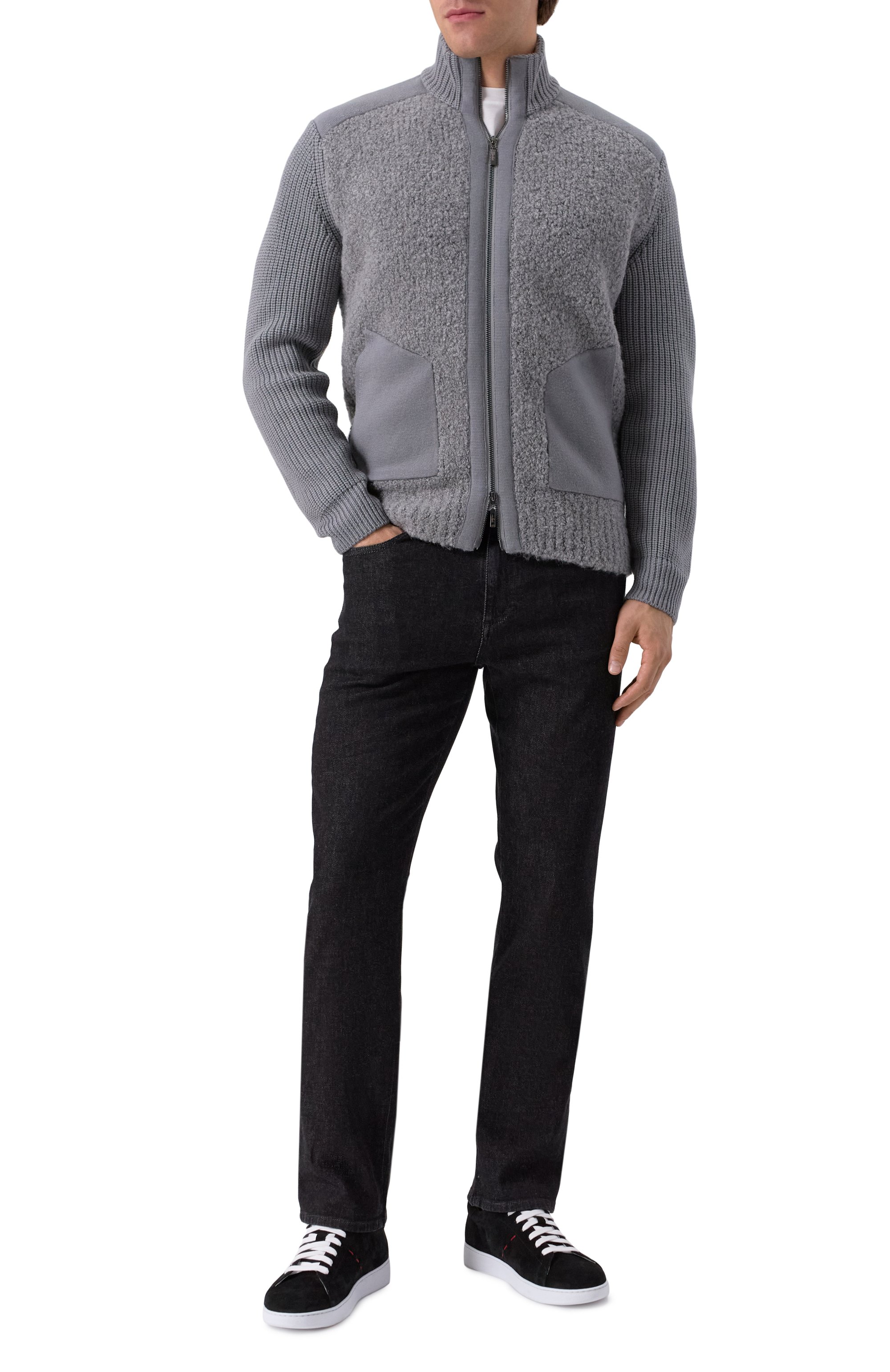 Замшевые кеды KITON, арт. USSA068N0130204, фото 2