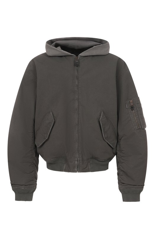 Хлопковый бомбер Balenciaga 857699/TTP10 Зелёный 857699/TTP10