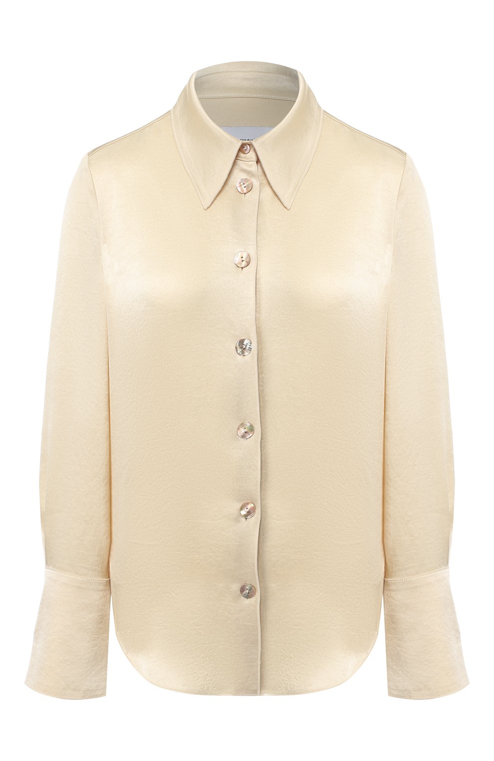 Атласная блузка NANUSHKA, арт. MANDINE_WAX YELL0W_WASHED SATIN, фото 1