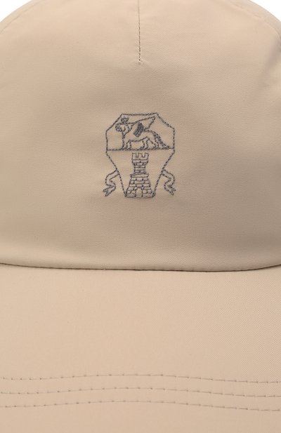 Бейсболка BRUNELLO CUCINELLI светло-бежевого цвета по цене 38100 руб., арт. MM45A9985, фото 4 Бейсболка BRUNELLO CUCINELLI, арт. MM45A9985, фото 4
