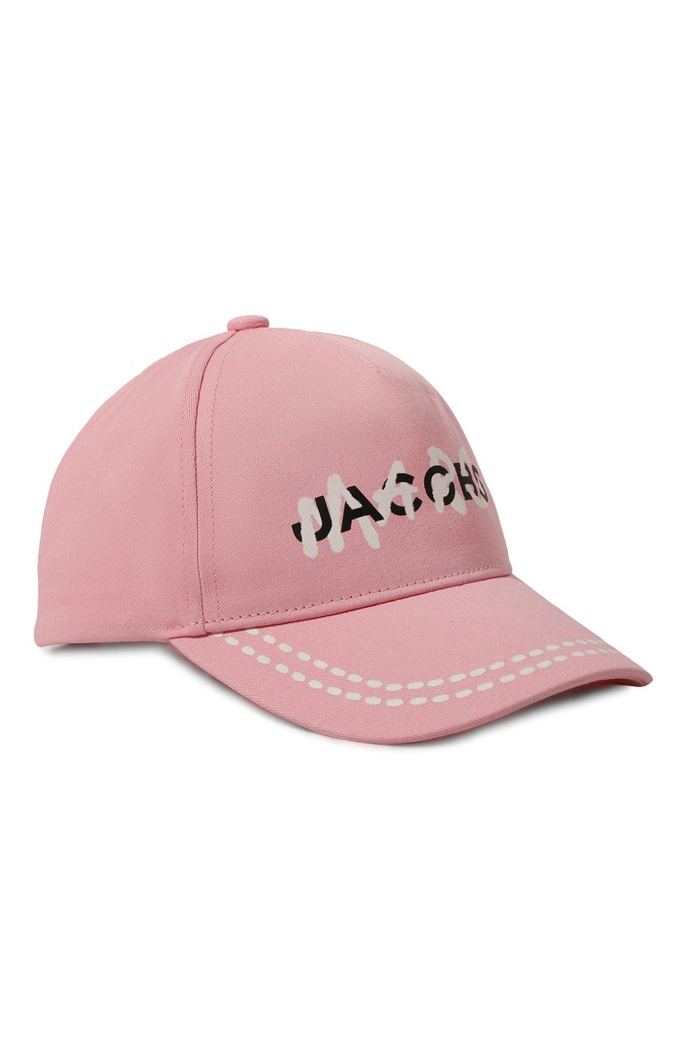 Детская хлопковая бейсболка MARC JACOBS (THE) розового цвета, арт. W60062 | Фото 1 (Материал: Текстиль, Хлопок; Материал сплава: Проставлено; Нос: Не проставлено)