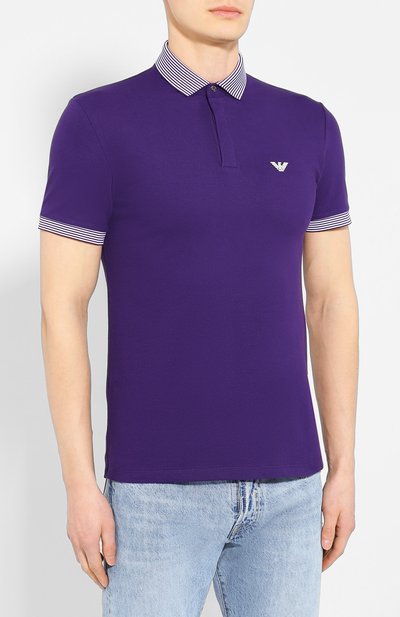 Хлопковое поло EMPORIO ARMANI, арт. 3H1F84/1J46Z, фото 3