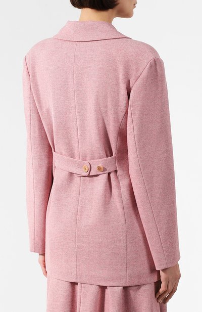 Шерстяной жакет ULYANA SERGEENKO розового цвета по цене 200000 руб., арт. 0001р19 (GCC007FW19P), фото 4 Шерстяной жакет ULYANA SERGEENKO, арт. 0001р19 (GCC007FW19P), фото 4