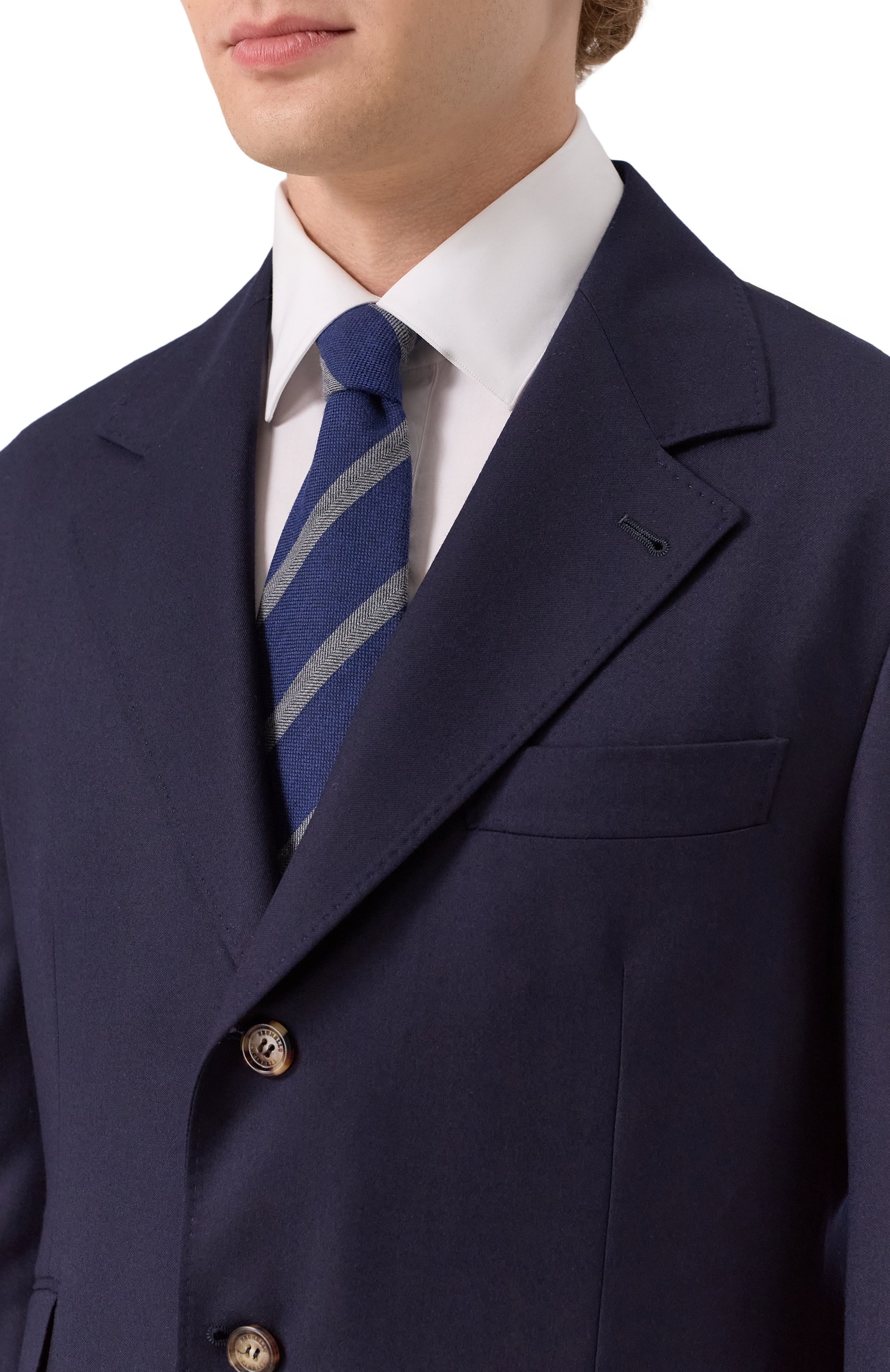 Галстук из шерсти и шелка CORNELIANI, арт. 26U302-2620325, фото 2