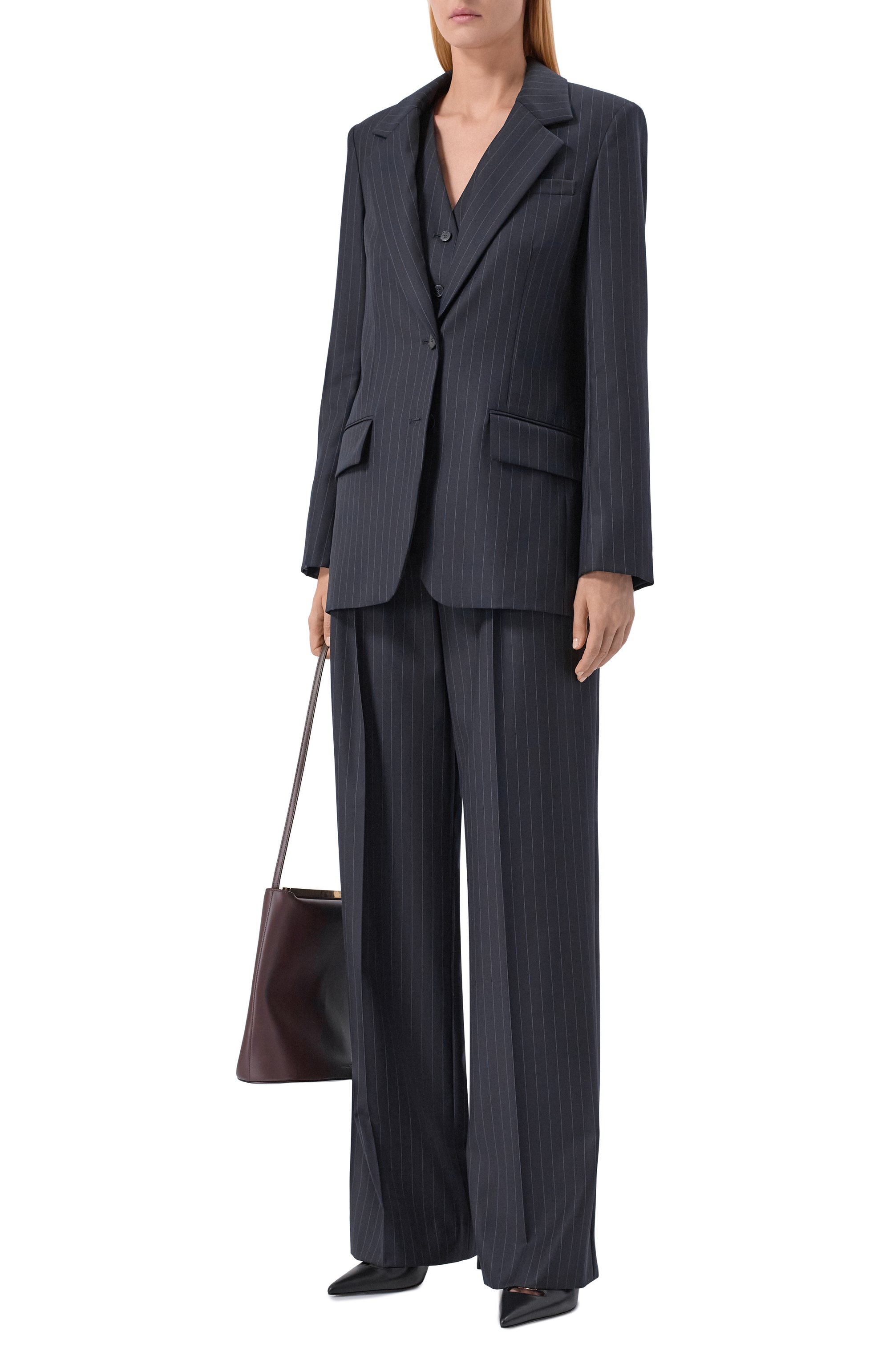 Шерстяной жакет OLOLOL темно-синего цвета по цене 79000 руб., арт. OLJT071/2582.ST403, фото 2 Шерстяной жакет OLOLOL, арт. OLJT071/2582.ST403, фото 2