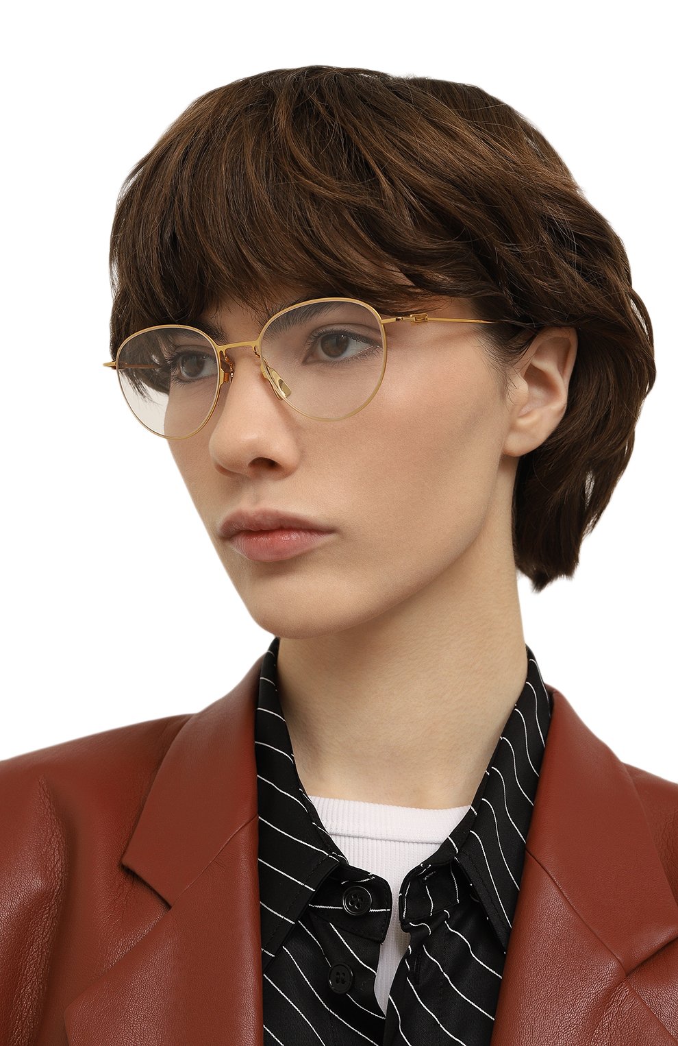 Оправа BOTTEGA VENETA золотого цвета по цене 38200 руб., арт. BV1269 002, фото 2 Оправа BOTTEGA VENETA, арт. BV1269 002, фото 2