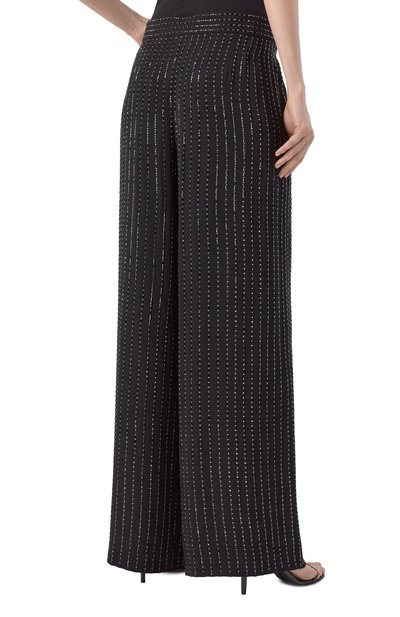 Шелковые брюки с отделкой стразами GIORGIO ARMANI, арт. GW001542/AF19945, фото 4