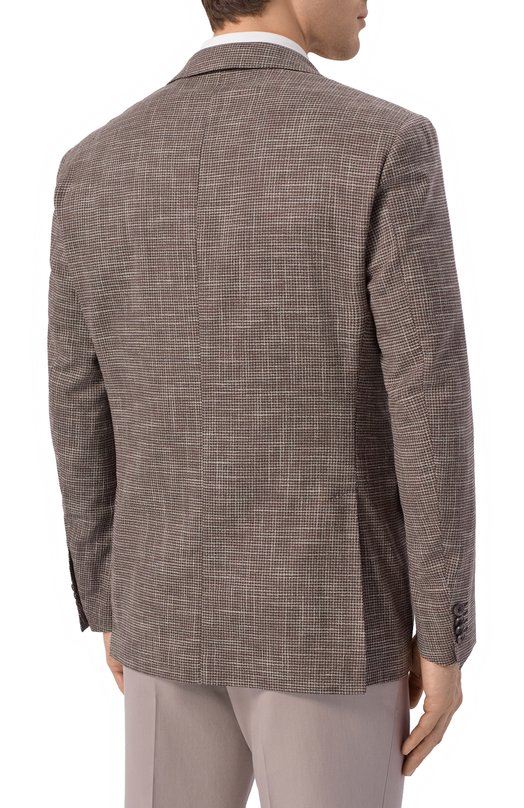 Пиджак из шерсти и шелка Corneliani 27X008/2716509 Коричневый  27X008/2716509 Фото 4