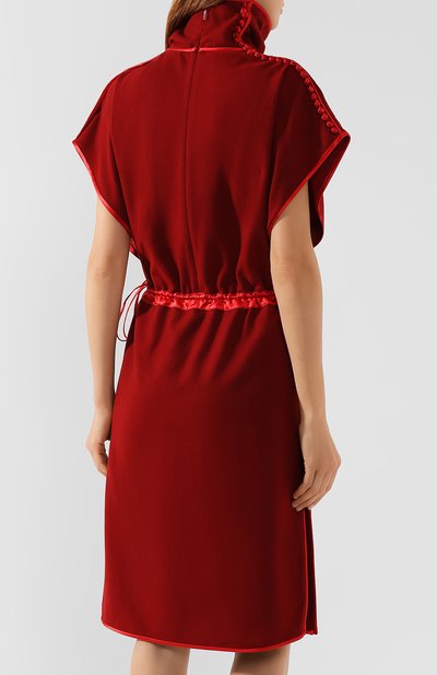 Шерстяное платье GUCCI бордового цвета по цене 316800 руб., арт. 589403/ZACK7, фото 4 Шерстяное платье GUCCI, арт. 589403/ZACK7, фото 4